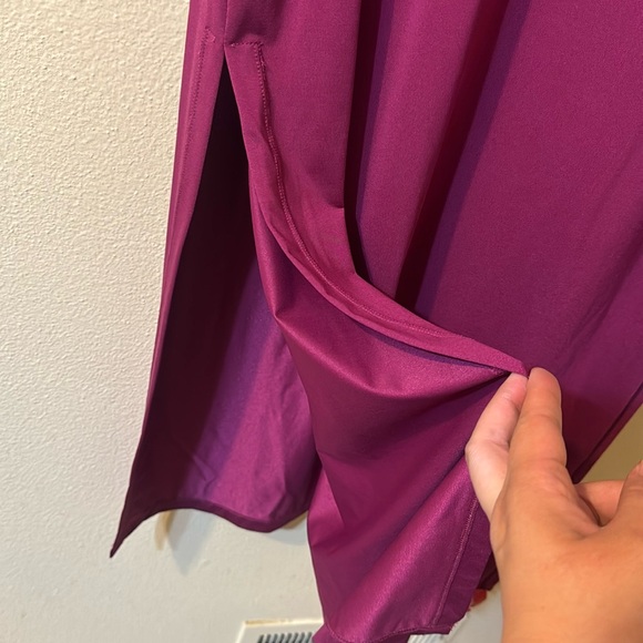 Theory, Electric Pink, Travel Short Sleeve Jersey Maxi Dress, Size S - Picture 5 of 8